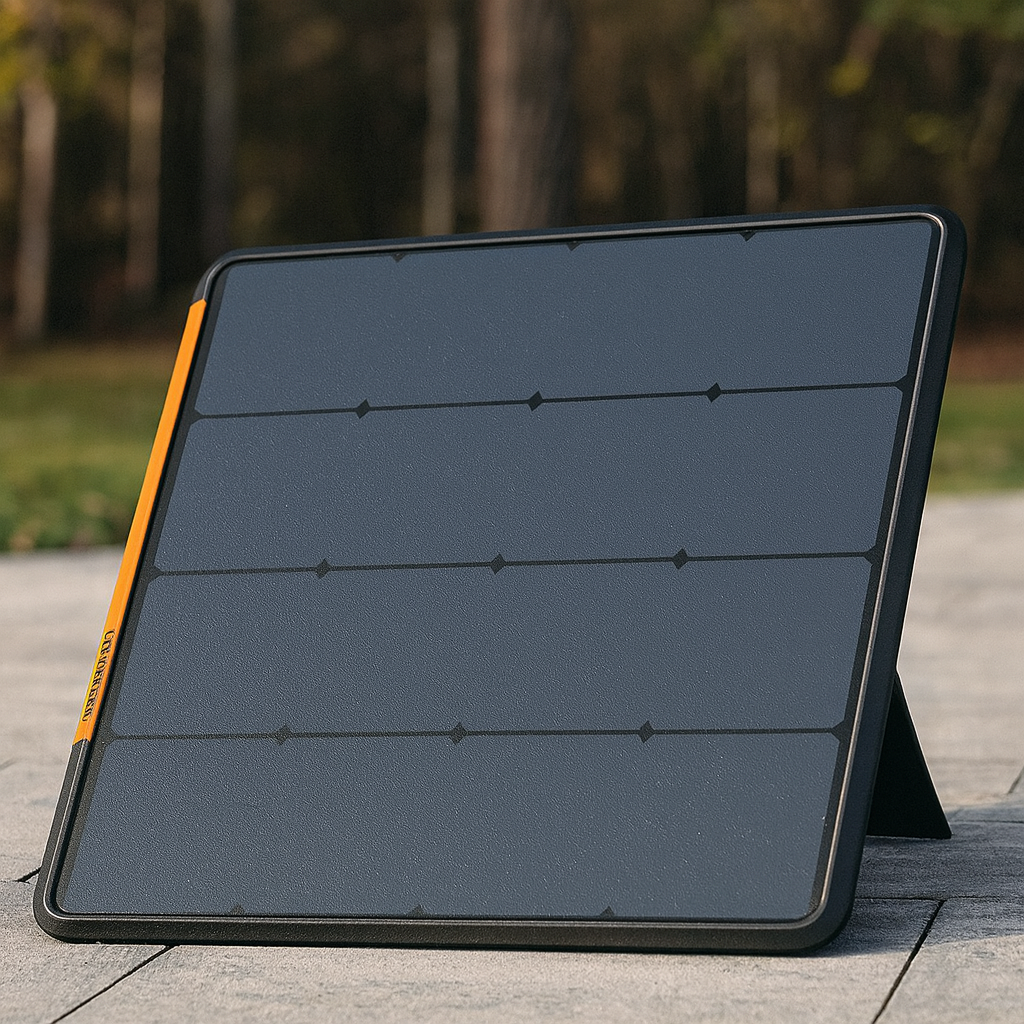 Jackery SolarSaga 100 Prime Solar Panel Add-On for Portable Power Stations and Outdoor Charging lifestyle hero image