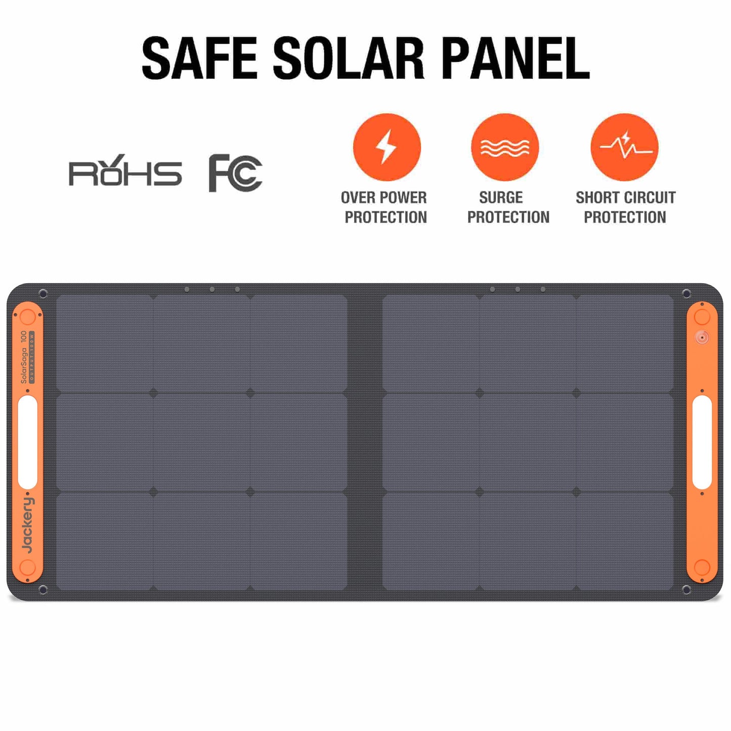 SolarSaga 100W Foldable Portable Bifacial Solar Panel Add On for Explorer Portable Power Stations