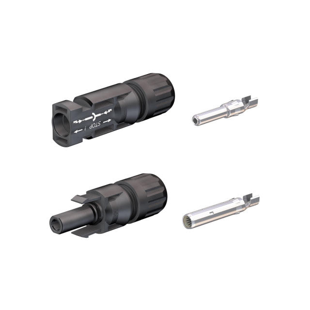 Multi-Contact MC4 Compatible Male and Female Connector for 10 AWG Solar Panel Wiring