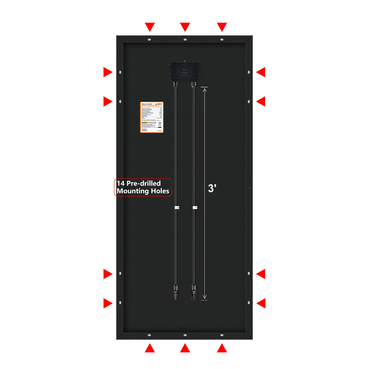 MEGA 100 ONYX | 100 Watt Black Solar Panel