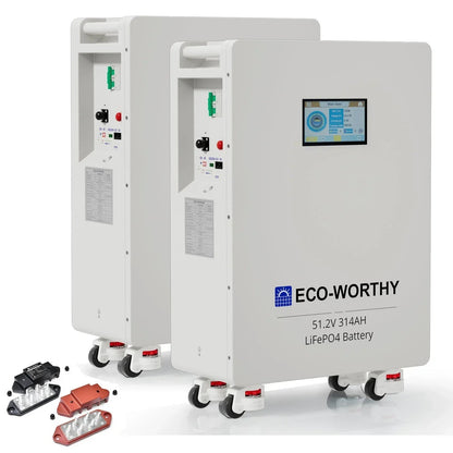 Eco-Worthy PowerMega 314 | 51.2V 314AH Lithium Battery 16kWh | Bluetooth & WiFi | Active Balance