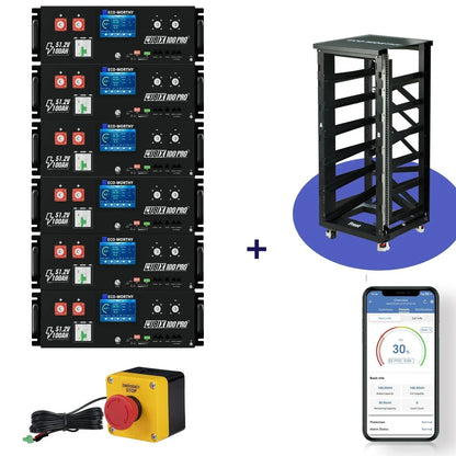 Eco-Worthy Cubix 100 Pro | 48V 100AH Server Rack Battery | Bluetooth & WiFi | Low-Temp Charge | 10 Years Warranty