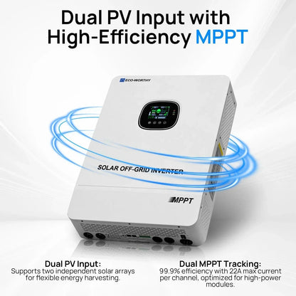 Eco-Worthy 10kW Home Backup Solar Power Bundle | PowerMega 314 51.2V 314Ah Battery and 48V 10000w Off Grid Inverter