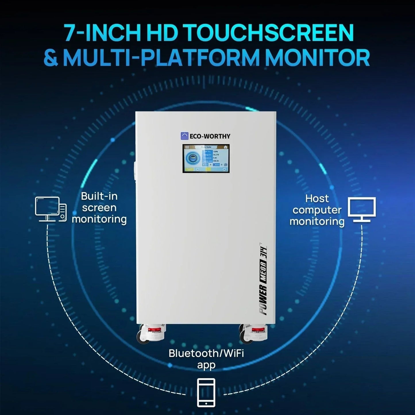 Eco-Worthy 5kW Home Backup Solar Power Bundle | 51.2V 314Ah Battery and 48V 5000w Off Grid Inverter