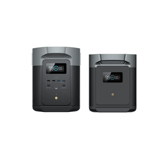 EcoFlow DELTA 2 Max + DELTA 2 Max Extra Battery | 2048Wh, 3400W, X-Stream, 10Y | Expandable to 6144Wh