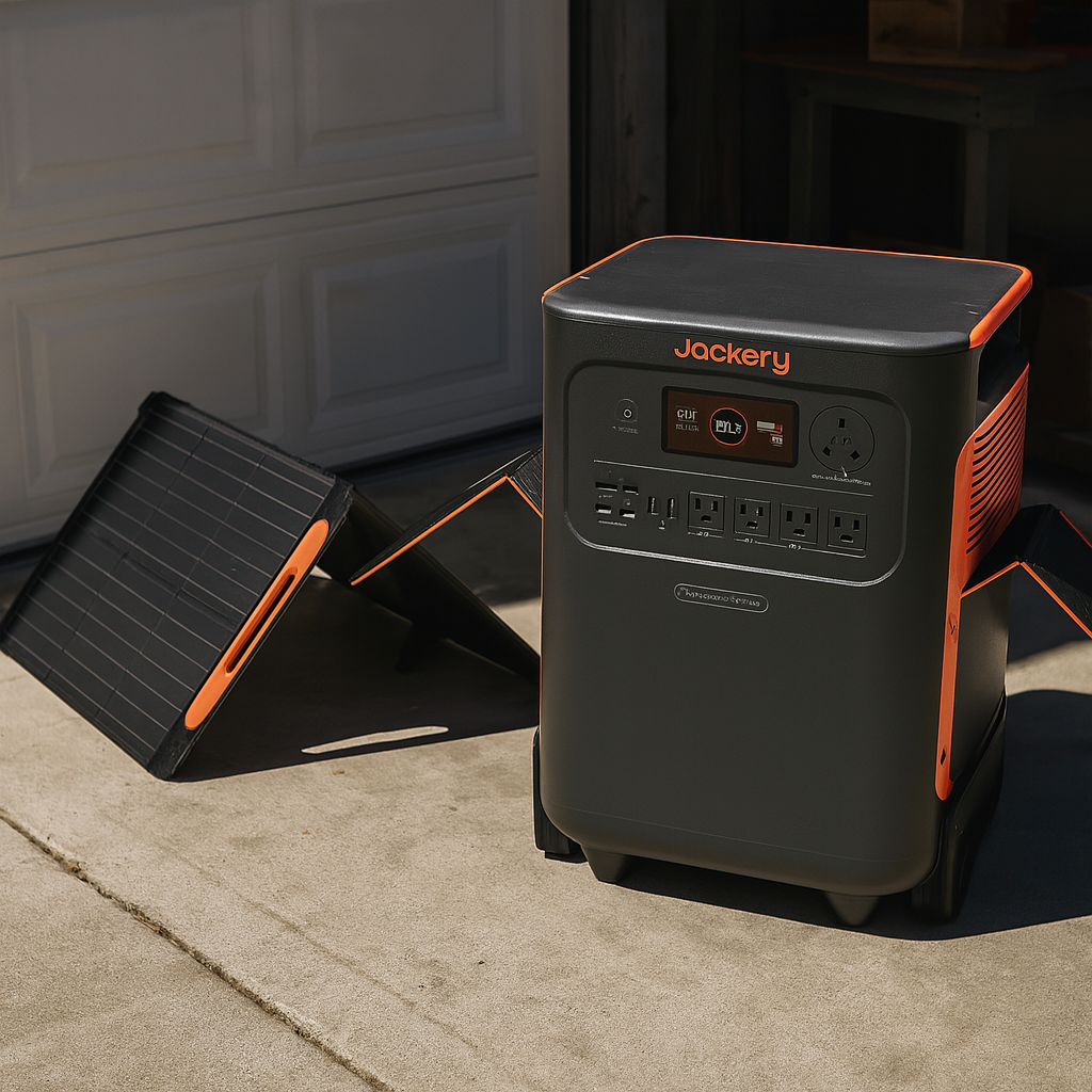 Jackery HomePower 3600 Plus Residential Home Power Backup System For 120V Essentials lifestyle hero image