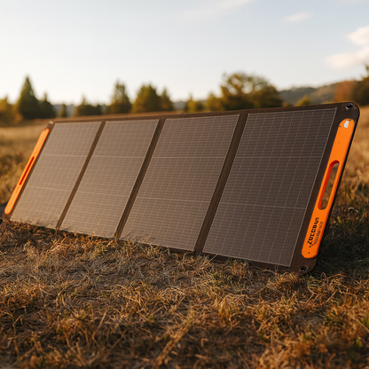 Jackery SolarSaga 200W Solar Panel for Portable Power Outdoor Use Usb Charging Devices lifestyle hero image