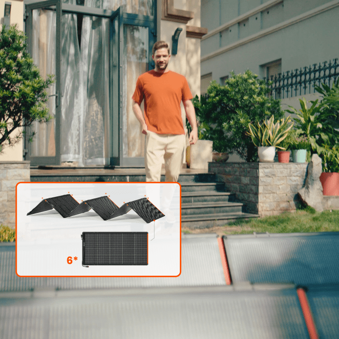 Jackery Add-On SolarSaga 500 X Six-Panel Array Portable Solar Charging Kit for Jackery Power Stations