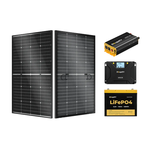 BougeRV 12V 200 Watt Rigid Solar System Kit