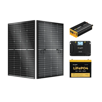 BougeRV 12V 200 Watt Rigid Solar System Kit