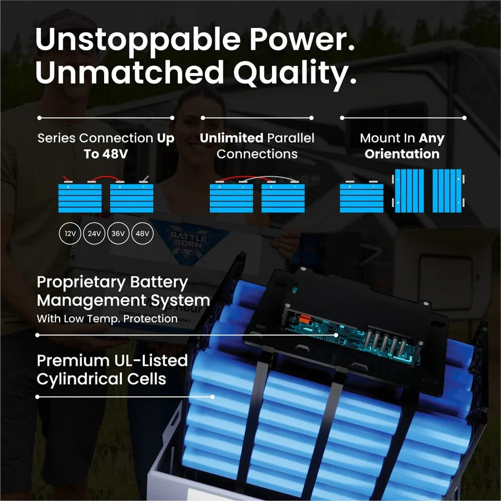 Battle Born 270Ah 12V GC3 LiFePO4 Heated Battery Kit