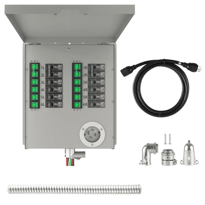 Reliance Controls 12-Circuit 120/240V 30A Non-Automatic Transfer Switch RXT12 Compatible with AFCI and GFCI Breakers