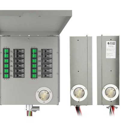 Reliance Controls 12-Circuit 120/240V 30A Non-Automatic Transfer Switch RXT12 Compatible with AFCI and GFCI Breakers