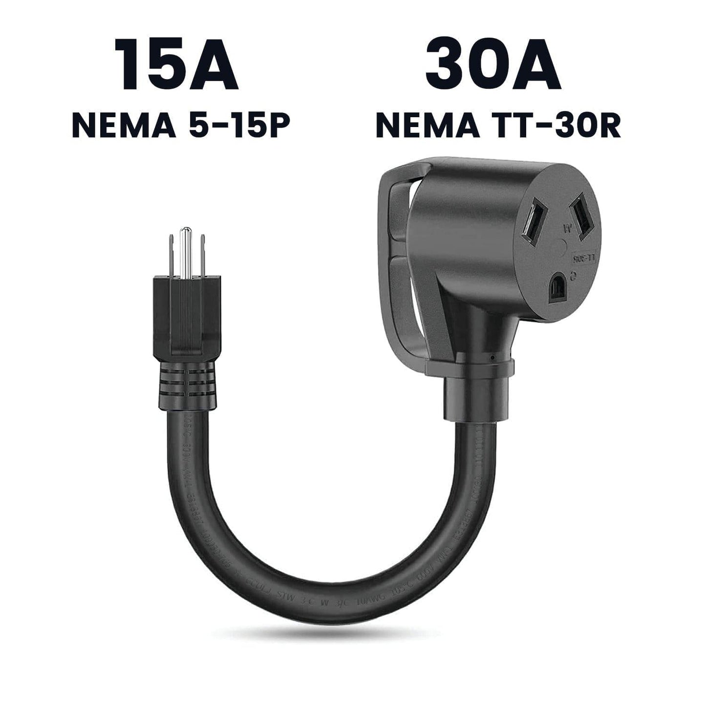 Nature's Generator 30A to 15A Step Down Adapter for 120V Systems and 6 Circuit Transfer Switch Compatibility