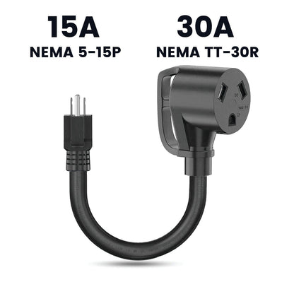 Nature's Generator 30A to 15A Step Down Adapter for 120V Systems and 6 Circuit Transfer Switch Compatibility