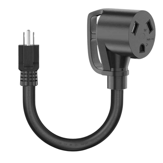 Nature's Generator 30A to 15A Step Down Adapter for 120V Systems and 6 Circuit Transfer Switch Compatibility