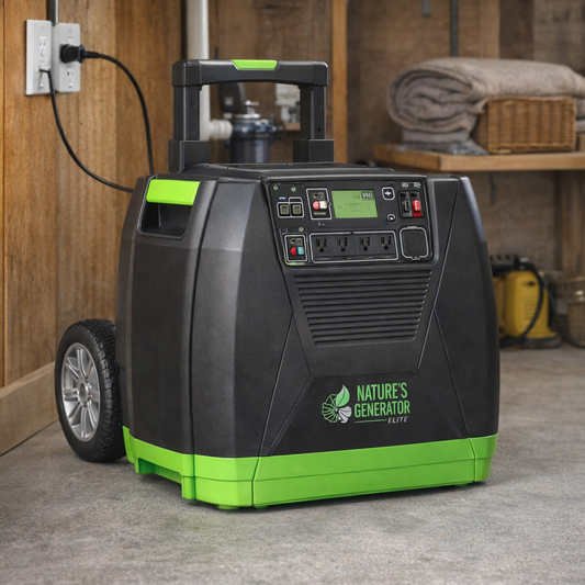 Nature's Generator Elite Portable Power Station For Home Backup And Off Grid Use — lifestyle hero image