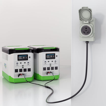 Nature's Generator Lithium 1800 Combiner Cable for Dual Unit Battery Expansion 3600W 120V 30A TT-30R