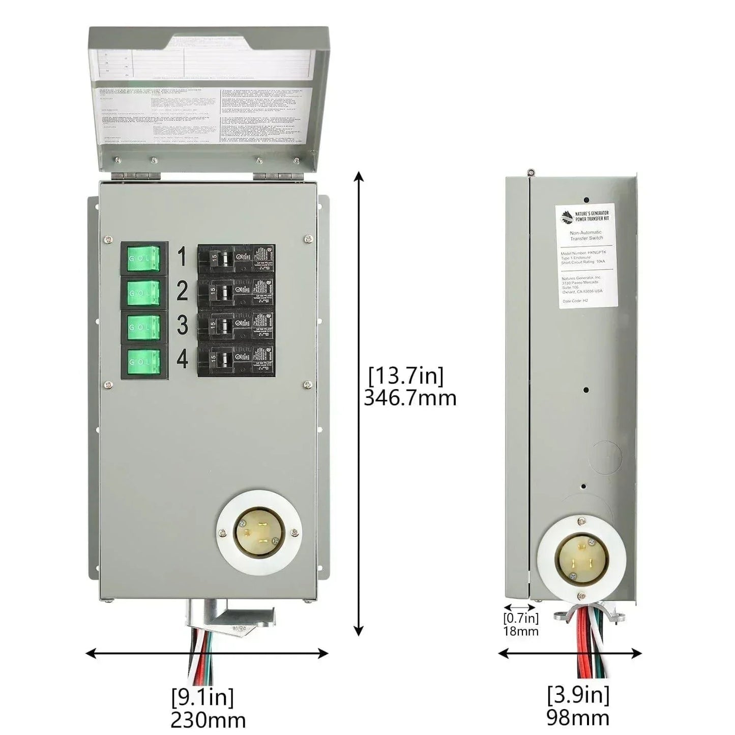 Nature's Generator Lithium 1800 Solar Generator and Transfer Switch