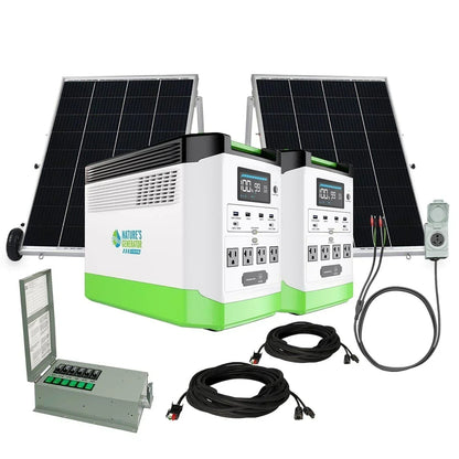 Nature's Generator Lithium 1800 Solar Generator and Transfer Switch