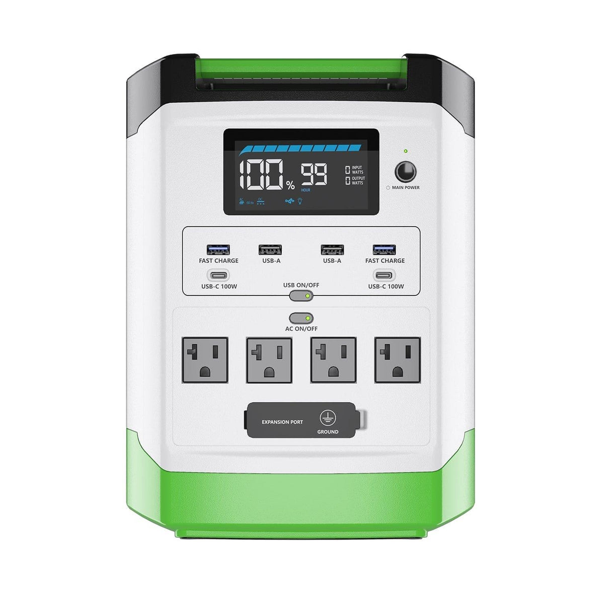 Lithium 1800 Solar and Wind Generator 1800W Power Station with Dual Charging Outdoor Use