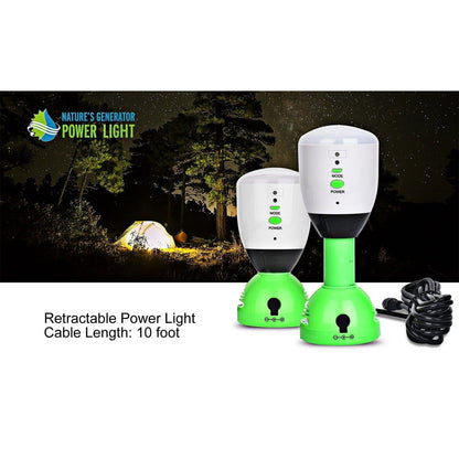 Nature's Generator 400-Lumen Power Light Auto Sensing On Off With 10 Foot Cable Portable Led Light