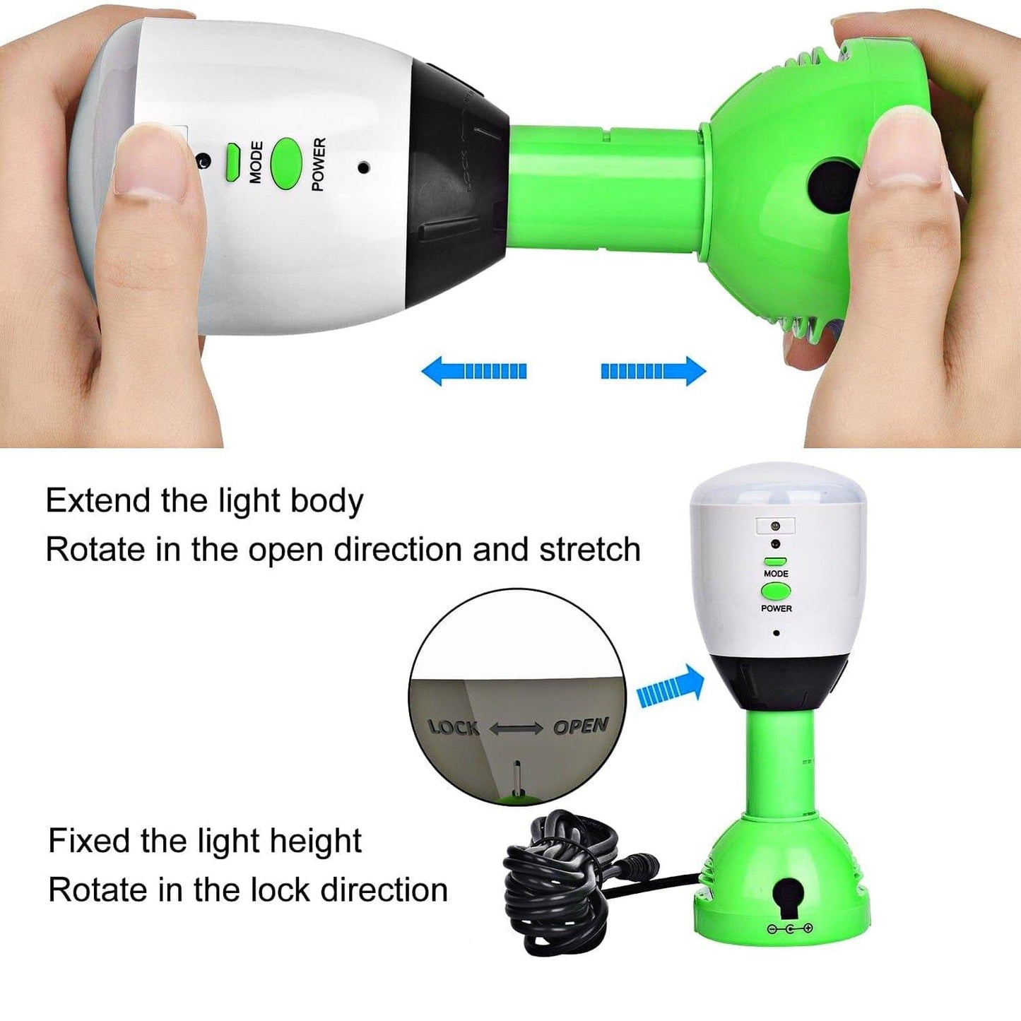 Nature's Generator Power Light 400 Lumens 4 Pack Includes 10 Foot Connection Cable Auto Sensing On Off