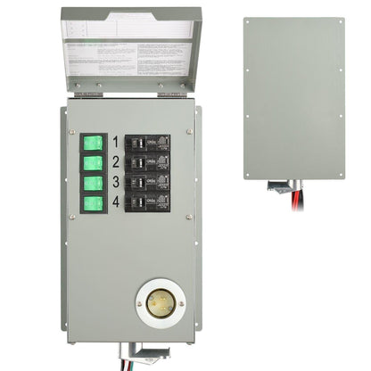 Non Automatic Transfer Switch 120V 15A 4 Circuit For Home Generator Power And Emergency Backup
