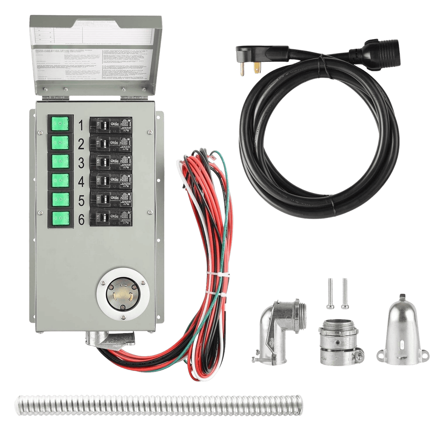 Reliance Controls 6-Circuit Non-Automatic Manual Transfer Switch For 120V 30A Generator Connection
