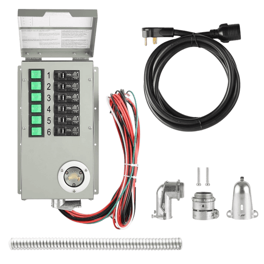 Reliance Controls 6-Circuit Non-Automatic Manual Transfer Switch For 120V 30A Generator Connection
