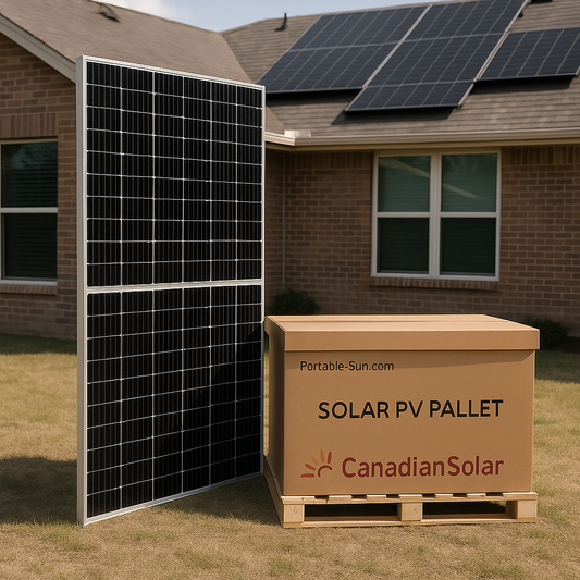 Canadian Solar CS6W-600TB-AG N-Type TOPCon Bifacial Solar Panels for Power Generation, Full Pallet (26) lifestyle hero image