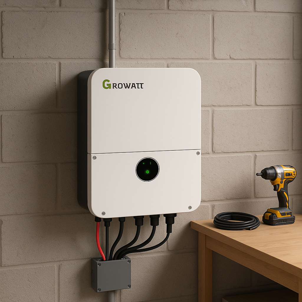Growatt Grid-Tie Solar Inverter Min 7600TL-XH-US 7.6 kW Three MPP Trackers for Residential Roofs lifestyle hero image