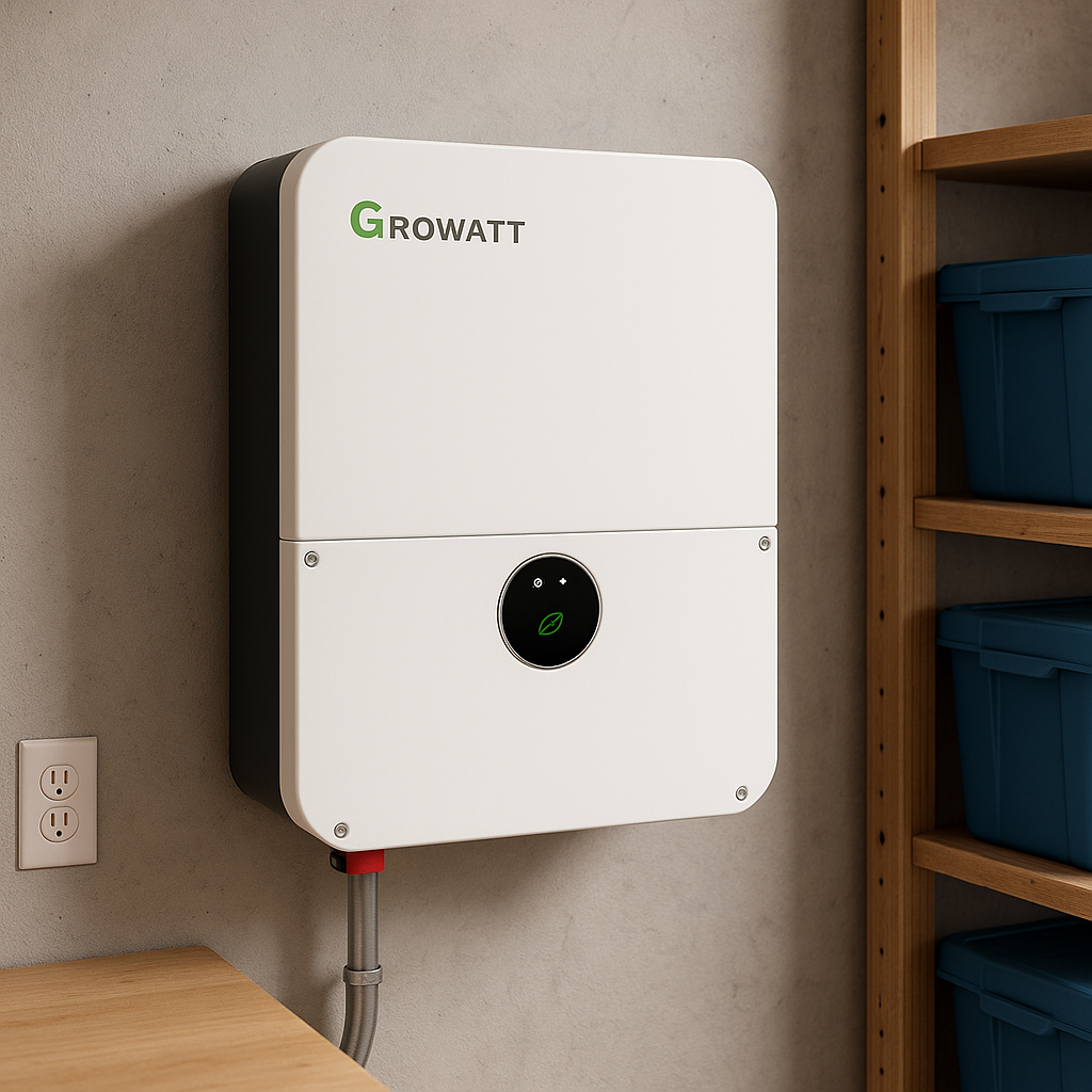 Growatt Grid-Tie Inverter 6kW Min 6000TL-XH-US V2 Three Independent MPP Trackers 98.4 Percent Peak Efficiency lifestyle hero image