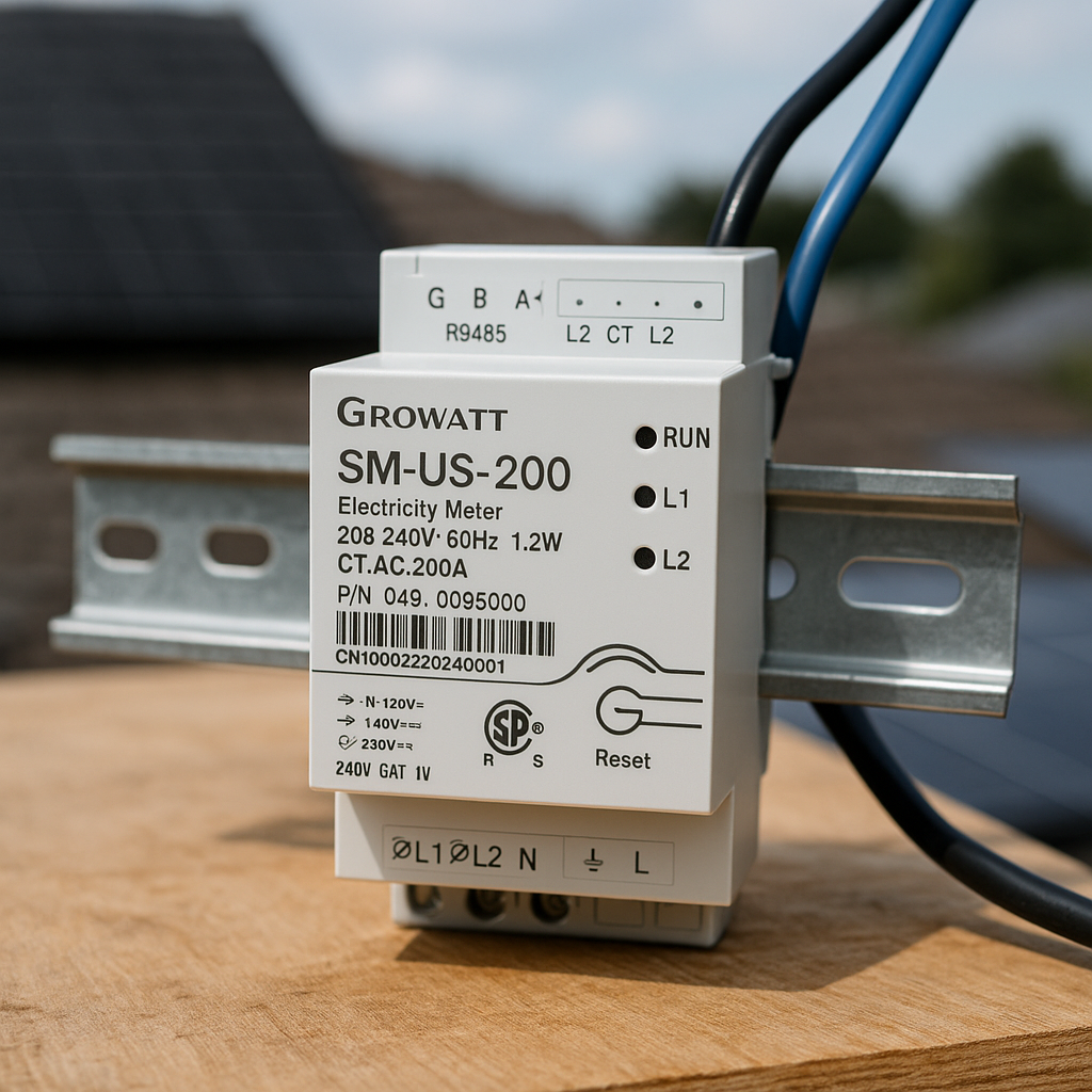 Growatt SM-US-200 Smart Meter for Grid Export Control and Self-Consumption Monitoring lifestyle hero image