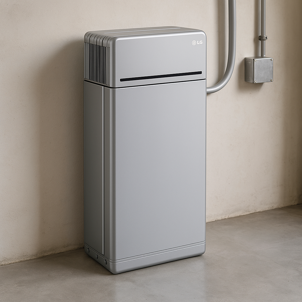 LG Resu16h Prime 16 kWh High Voltage Lithium Battery for Home Energy Storage Compatible With Leading Inverter Brands lifestyle hero image