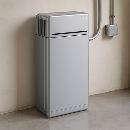 LG Resu16h Prime 16 kWh High Voltage Lithium Battery for Home Energy Storage Compatible With Leading Inverter Brands lifestyle hero image