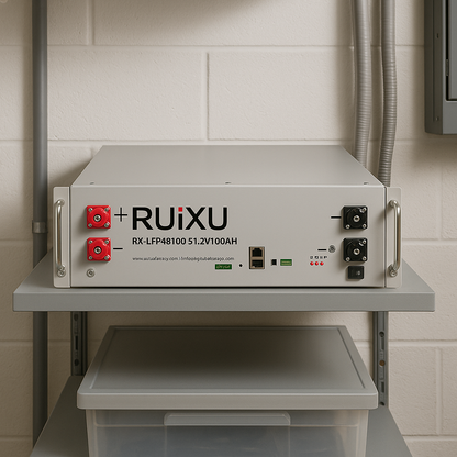 RUIXU Server Rack Battery 3U RX-LFP48100 Rack Mounted Lithium Battery Module UL1973 UL9540 lifestyle hero image