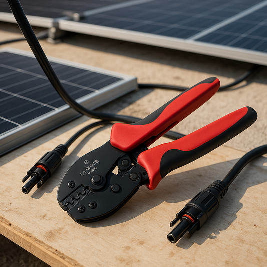 Wire Ratchet And Crimp Tool MC4-Style For Solar Cable Crimping And MC4 Connector Termination lifestyle hero image