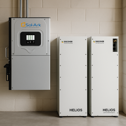 Sol-Ark 15K-2P Hybrid Inverter With Discover Helios 16kWh Batteries Bundle 32kWh Whole-Home Backup lifestyle hero image