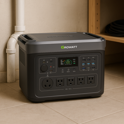 Growatt Infinity 2000 Pro Portable Power Station 2048Wh LiFePO4 51.2V 2400W Output 40Ah lifestyle hero image