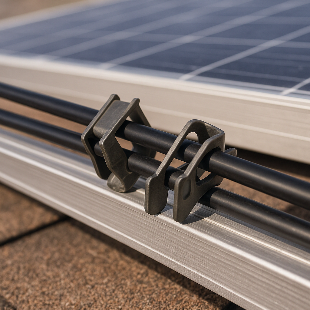 PV Wire Management Clip for Securing PV Cables to Panels Model PV-2 50 Pack Durable Nylon Construction lifestyle hero image