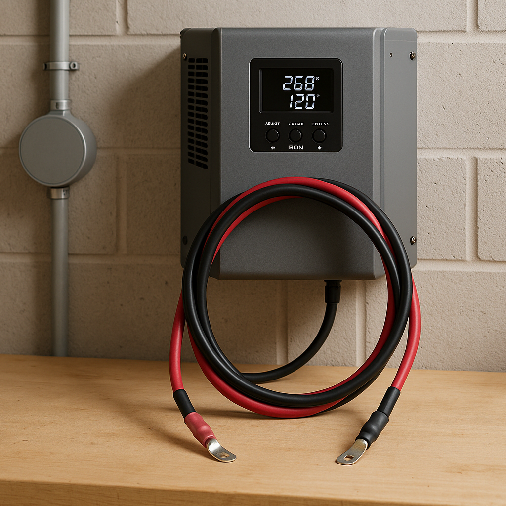 Portable Sun 1/0 AWG Battery to Inverter Cables 84in Length M8 Ends Red and Black lifestyle hero image
