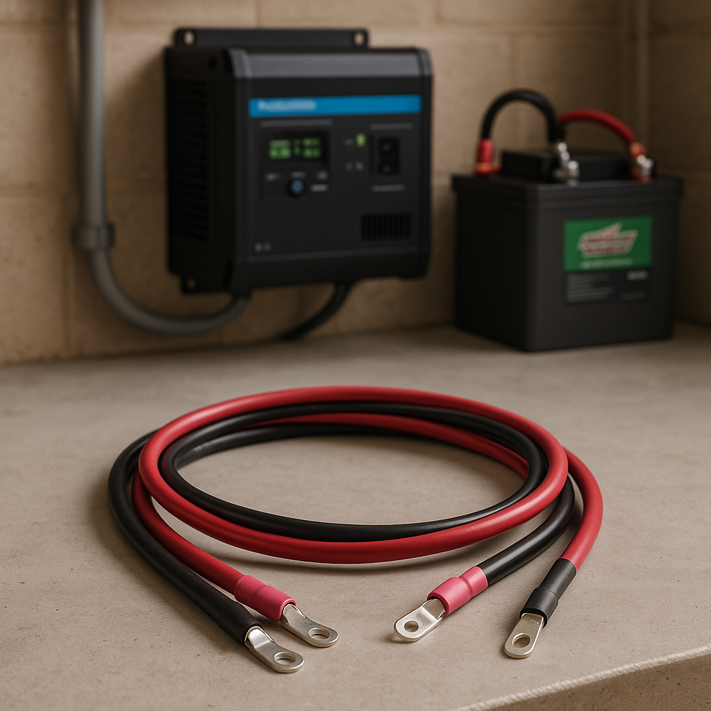 Portable Sun 40 AWG Battery To Inverter Cable Set 72 Inch Black And Red UL MTW THW SGT Ends lifestyle hero image