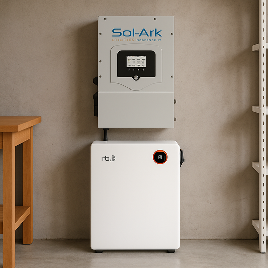Sol-Ark 15kW Hybrid Inverter Bundle MNPowerflo16 Ess 16.1 kWh Lithium Wall Mount Battery Outdoor Rated lifestyle hero image