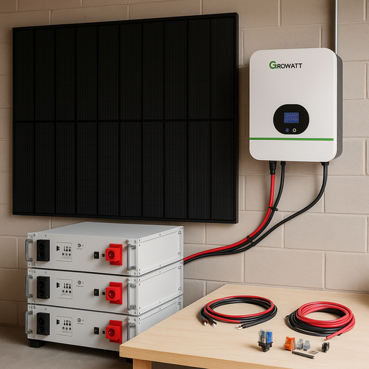 Growatt Complete Off-Grid Solar Kit KIT-GROWATT-01 with 3000W 120V Inverter and 15.36kWh 48V Battery lifestyle hero image