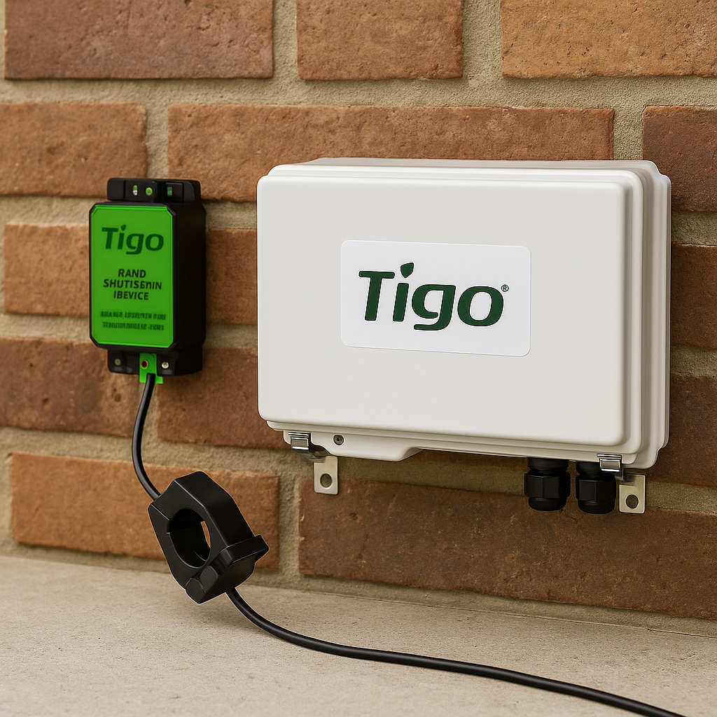 Tigo RSS DIN Rail Transmitter Kit 100 Amp Single Core Includes Power Supply and Outdoor Enclosure lifestyle hero image