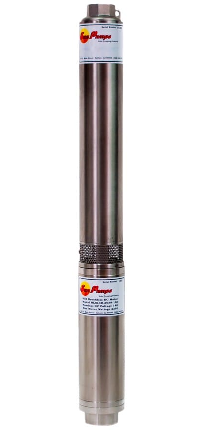 SunPumps Submersible Solar Pump SCS 10-340-120 BL for 10GPM, 340FT Head, 120 Volts DC