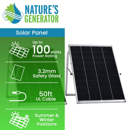 Renogy 200W Mono Solar Panels Kit 2x100W With MC4 Cable Kickstand For Solar Power Generation
