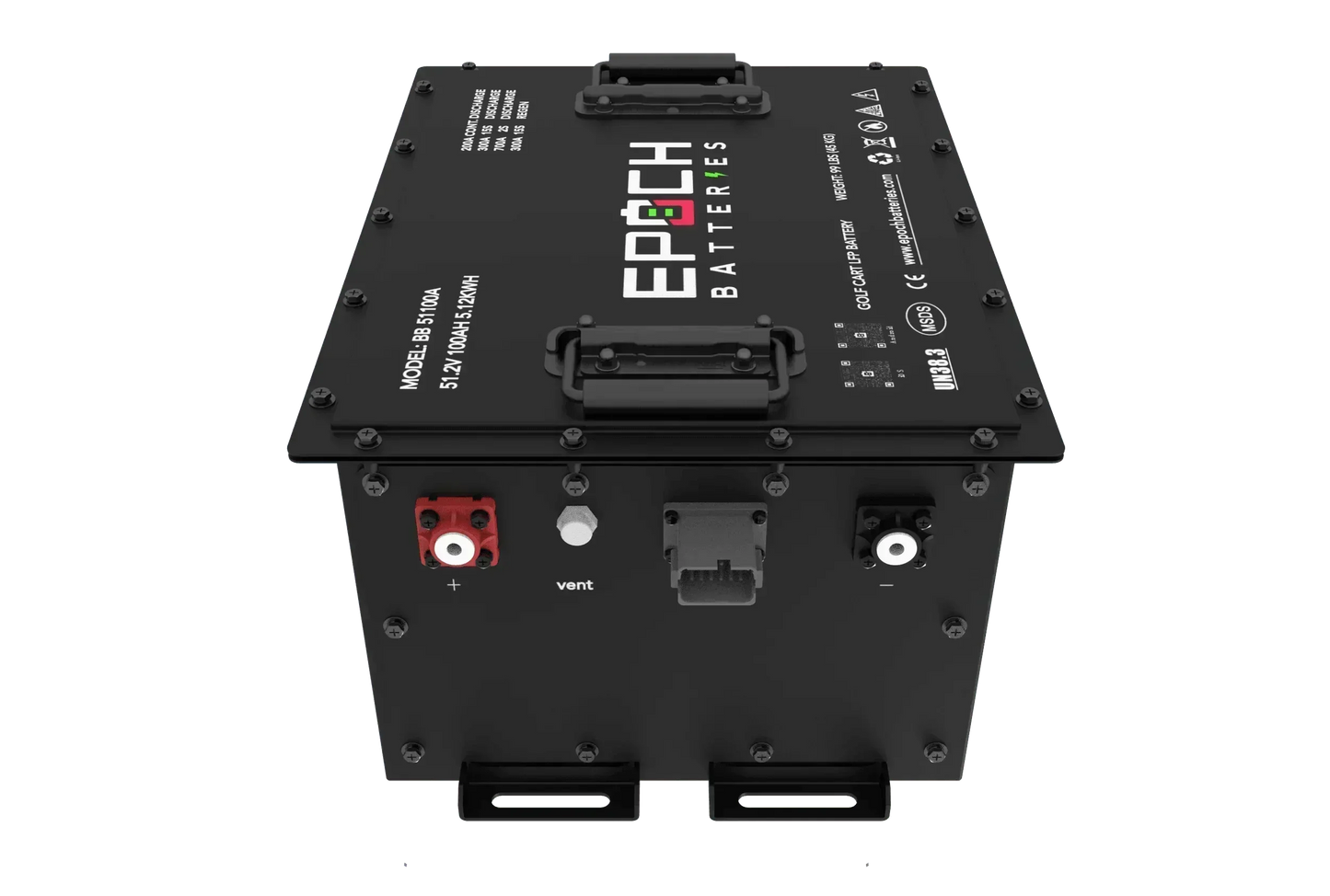 Epoch Batteries 48V 105Ah - LiMax Series - Lithium (LiFePO4) Golf Cart Battery - Complete Kit
